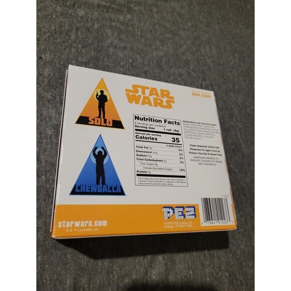 Star Wars Solo Movie Pez Dispensers Han Solo and Chewbacca NIB SEALED - Picture 2 of 8